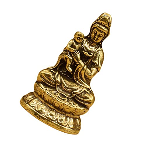 Yardwe Enviar Hijo Avalokitesvara Adornos Estatua De Guan Meditando Estatua De Zen Guanyin Diosa De La Misericordia Estatua De La Diosa Guanyin Húmedo Latón Porcelana