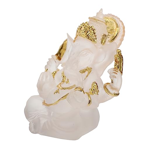 Yardwe Estatua Decorativa De Elefante Estatuas De Deidades Hindúes Estatua del Señor Estatua De Dios Hindú Decoraciones De Puja Estatua De Éxito Resina India Escritorio