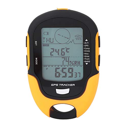 Yosoo Barómetro de altímetro Digital, brújula Receptor de navegación GPS multifunción Impermeable barómetro de higrómetro Recargable USB portátil para Deportes al Aire Libre