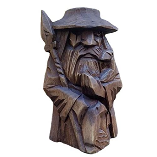 YQkoop Estatuas de dioses nórdicos – Estatua de Odin Thor Tyr Ulfhednar estatuas de mitología vikinga nórdica, adornos de resina pagana para decoración del hogar y la oficina (Odin)