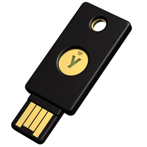 Yubico YubiKey 5, 2 Pasos de autenticación USB y NFC Security Key, Compatible con Puertos USB-A y Dispositivos móviles, Protege Sus Cuentas en línea con más Que una contraseña