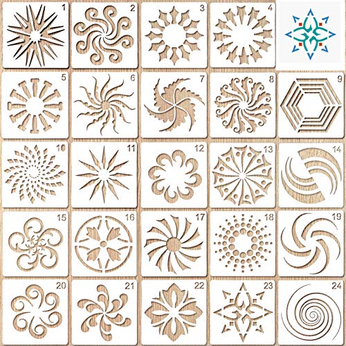YuChiSX Plantillas diseño de Mandala, Plantillas De Pintura De Puntos,Mandala Dotting Herramientas para Bricolaje,para Decoración de Bricolaje, Pintura sobre Madera, Rocas y Arte de Paredes