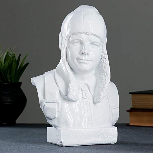 Yuri Gagarin First Russian Soviet URSS Astronauta Busto 10 pulgadas Blanco Escultura Estatua Figura de Arte Coleccionable