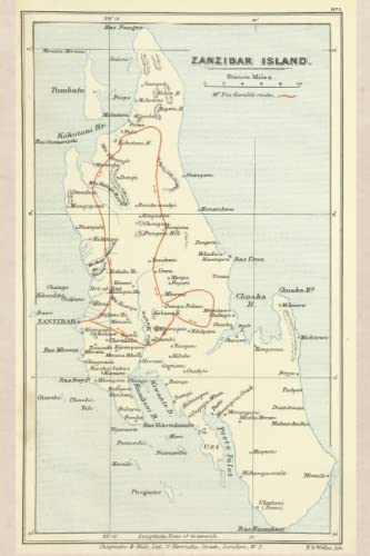 Zanzibar Map Journal: Vintage 1898 Map of Zanzibar Notebook (6"x9" Blank Lined Journal, 200 pages)