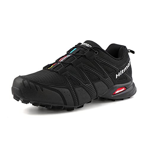 Zapatillas de Trail Running Hombre Mujer Zapatillas de Trekking Zapatos de Senderismo Ligero Antideslizantes AL Aire Libre Zapatos de Trail Running Deportes Negro EU 45