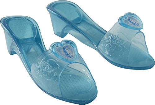 Zapatos de princesa para niña, color azul, accesorio disfraz - Talla 4-6 años (Rubie's 32531)