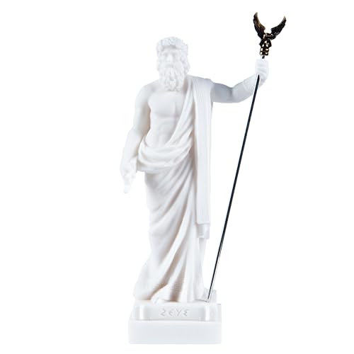 Zeus Dios griego Júpiter Thunder estatua estatua Alabastro 18 cm