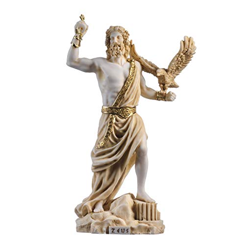 Zeus Greek Dios Júpiter Thunder - Figura decorativa (23,5 cm), color dorado