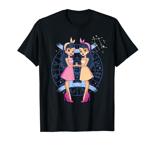 Zodiaco Astrología Signo Estelar Géminis Girl Camiseta