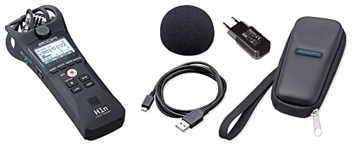 Zoom - H1n-VP - Grabadora Digital Portátil Value Pack Negro + Tarjeta microSDHC 32GB + Micrófono Furry Paravientos