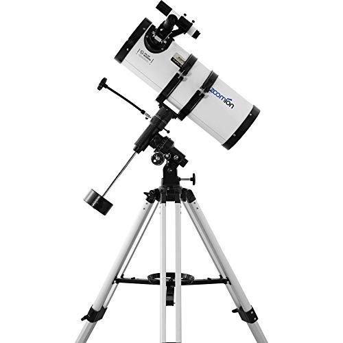 Zoomion Gravity 150/1400 EQ Telescopio Reflector astronómico con trípode, Montura y oculares para Adultos y recién llegados a la astronomía
